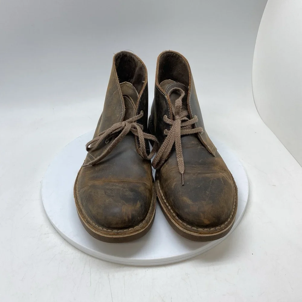 Clarks Bushacre Boots Mens 8 M Brown Casual Chukka Preppy Ankle Shoes 15522